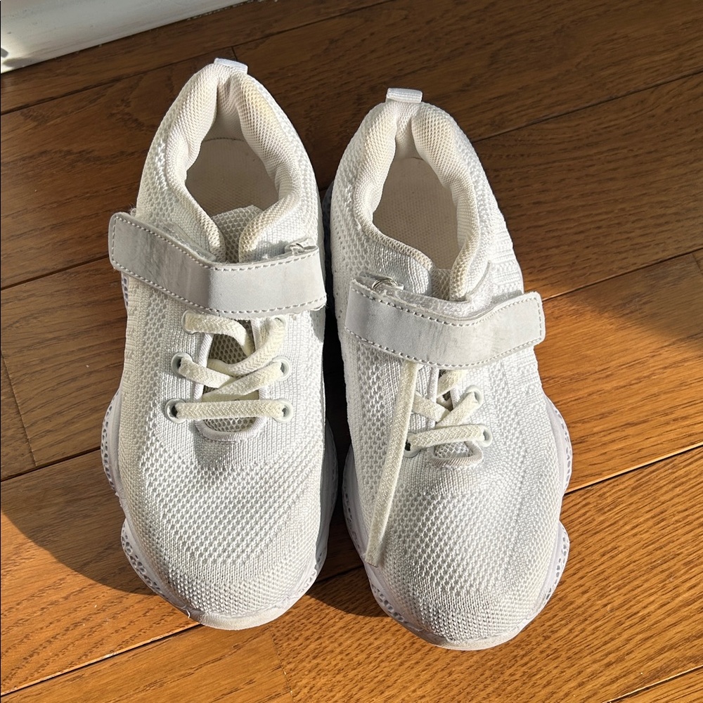 Kids' White Mesh Sneakers